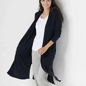 Barefoot Dreams Cozychic Lite Catalina Long Black Cardigan